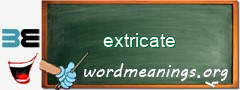 WordMeaning blackboard for extricate